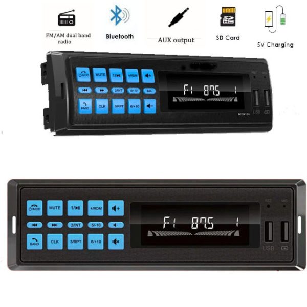 Seavey Audio SA-1000 Car Stereo | Bluetooth, FM, USB, TF Player | Large LCD Display, Multi-Function, 4x75W High-Power Output
