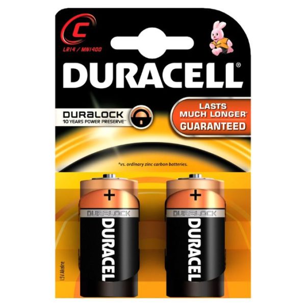 Duracell C Alkaline Batteries - Pack of 2