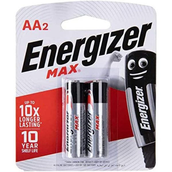 Energizer AA Alkaline Batteries (Pack of 2)