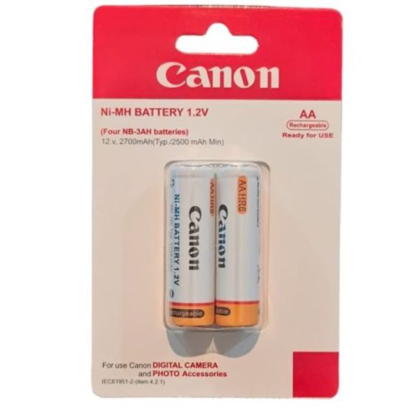 Canon Ni-MH Rechargeable AA Batteries. Pack of 2