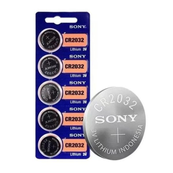 Sony CR2032 Lithium Battery (3V, Pack of 5)