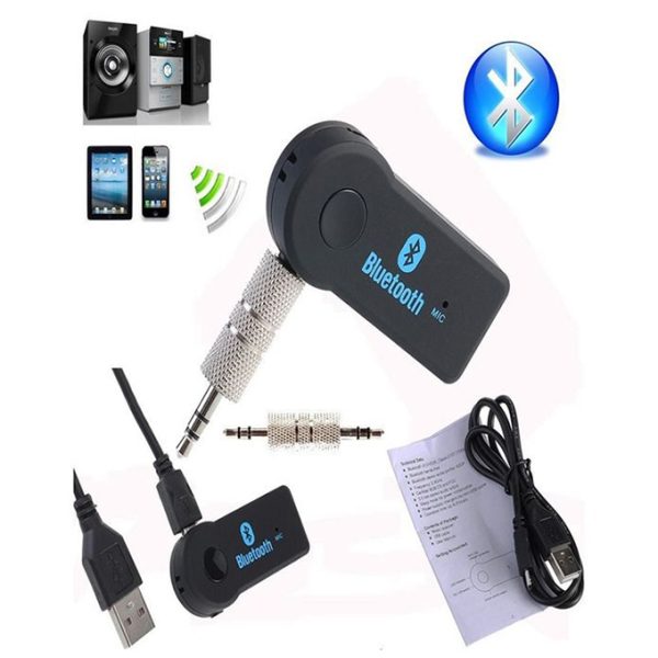 Car Bluetooth Music Reciever.Wireless Bluetooth 3.5mm Car Aux Audio Stereo Music Receiver Adapter with Mic